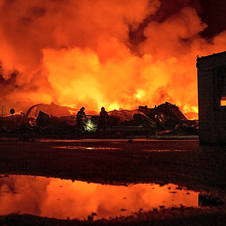 A Russian retail giant’s warehouse burns after Ukraine's latest long-range drone attack