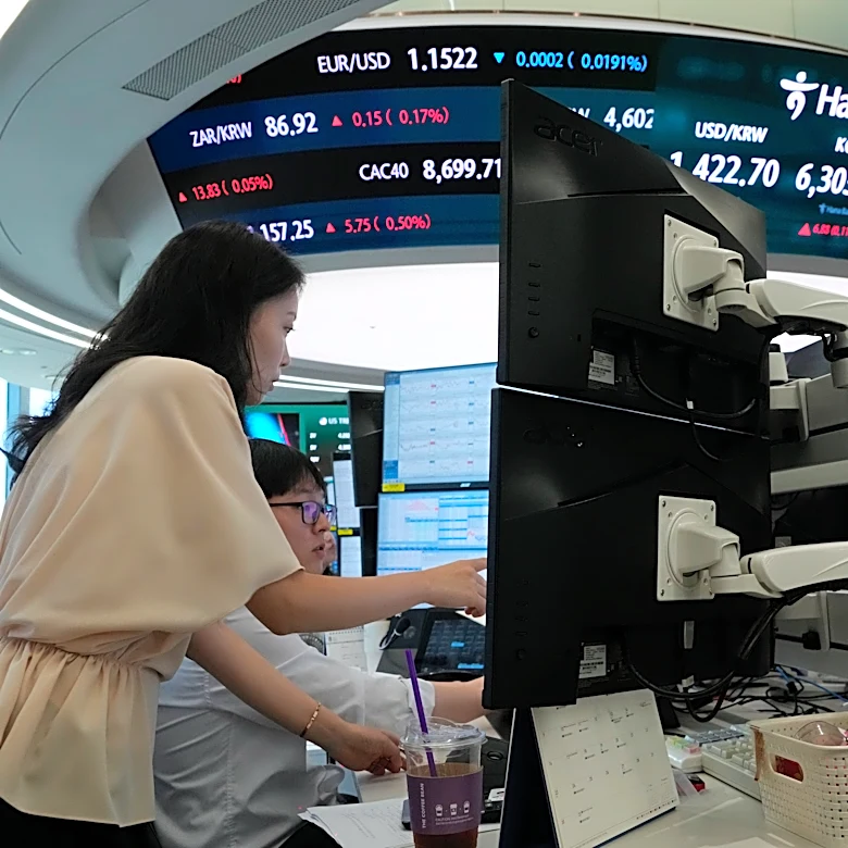 World shares are mixed after US stocks fall back, while oil edges lower