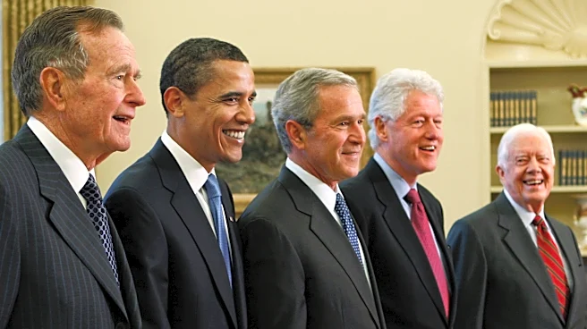 Trump goes unmentioned but not ignored as Clinton, Bush and Obama step up as essayists on presidents
