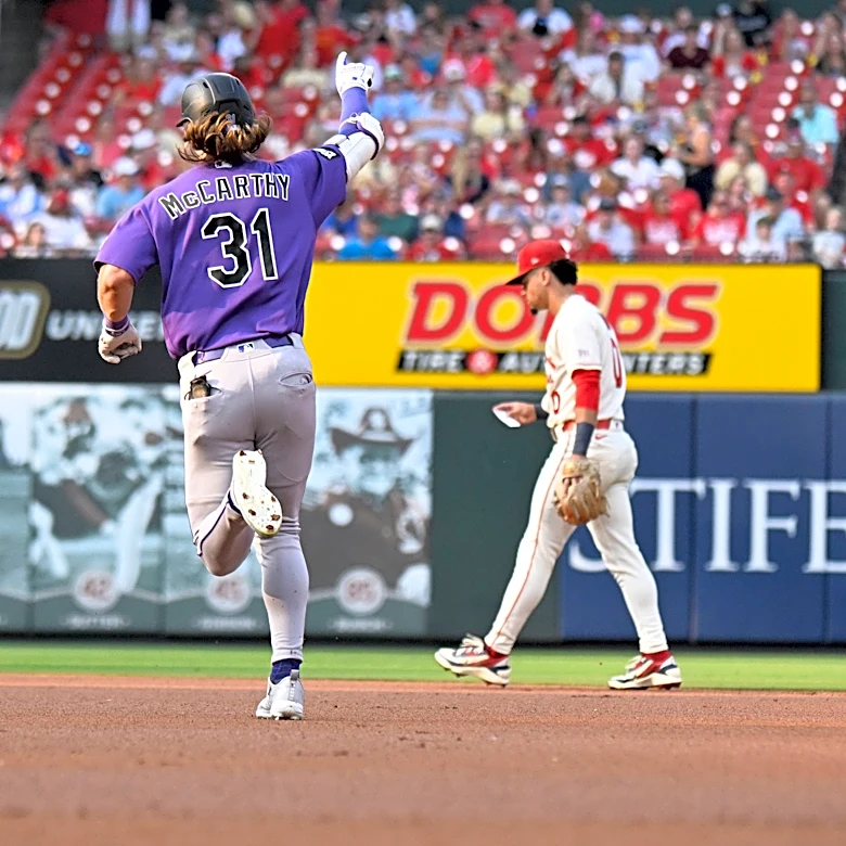 Jake McCarthy homers twice as the Rockies get past the Cardinals, 8-6