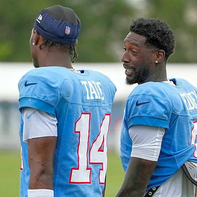 Receiver Carnell Tate leans on Calvin Ridley as Titans rookie learns new offense