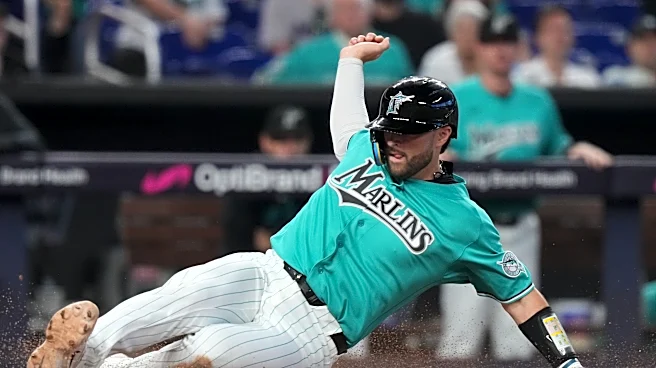 Stowers has 2 hits and 2 RBIs, then leaves with hamstring discomfort as Marlins beat Angels 12-3