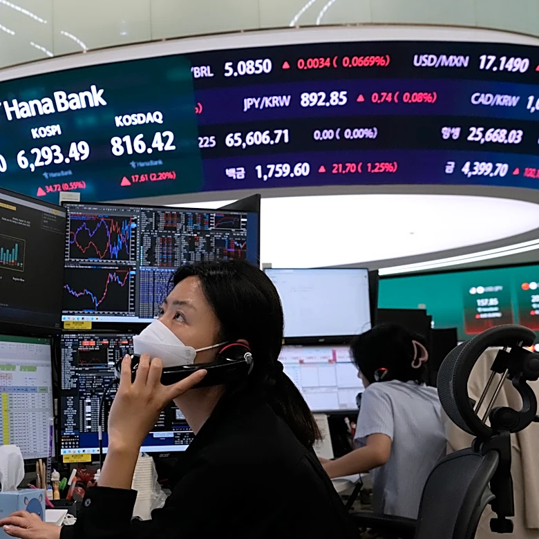 Asian shares track Wall Street gains, while oil prices bounce higher