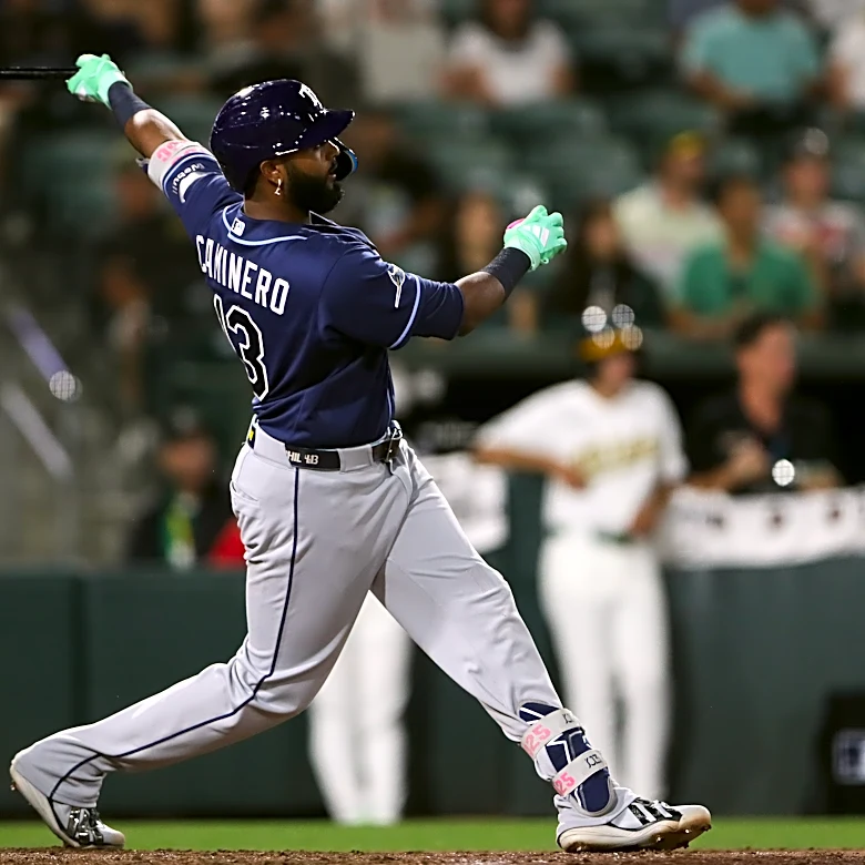 Caminero hits a three-run homer as Rays rally with an eight-run eighth and beat the Athletics 10-6