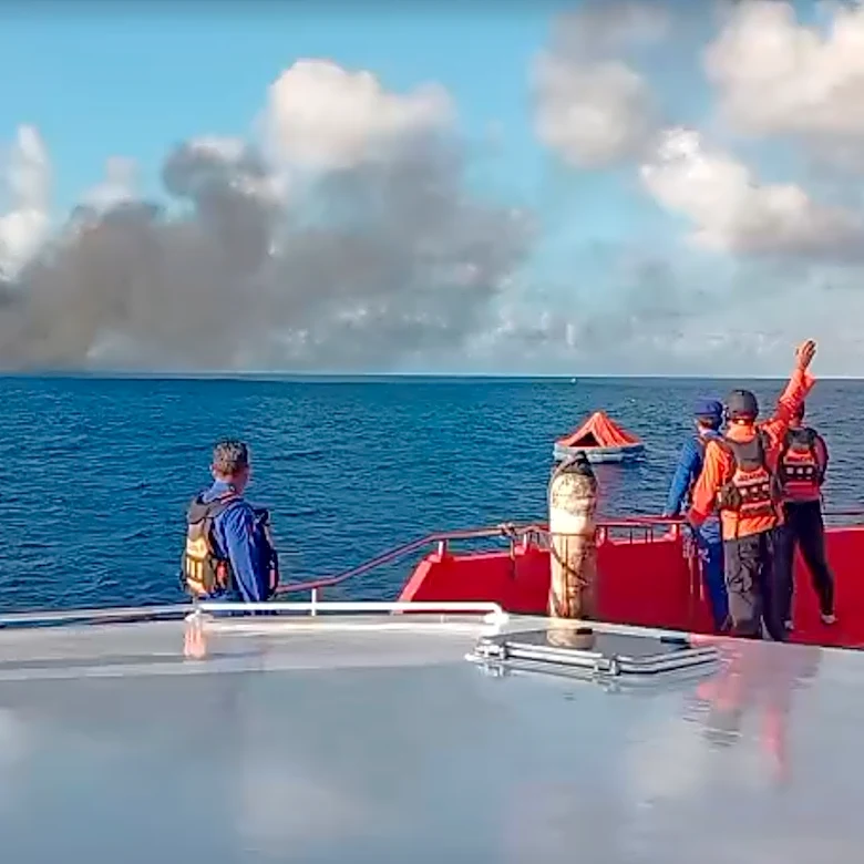 Crews work to rescue more passengers from burning ferry near Bali, Indonesia
