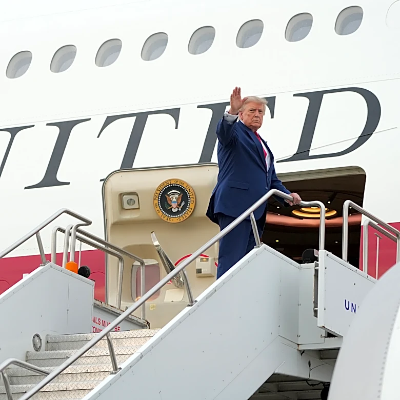 The Latest: Trump says he was taken off Air Force One last month due to threat