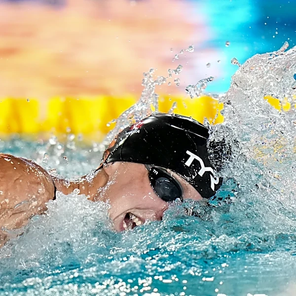Katie Ledecky surges to 1,500 free win for her first home-soil international medal