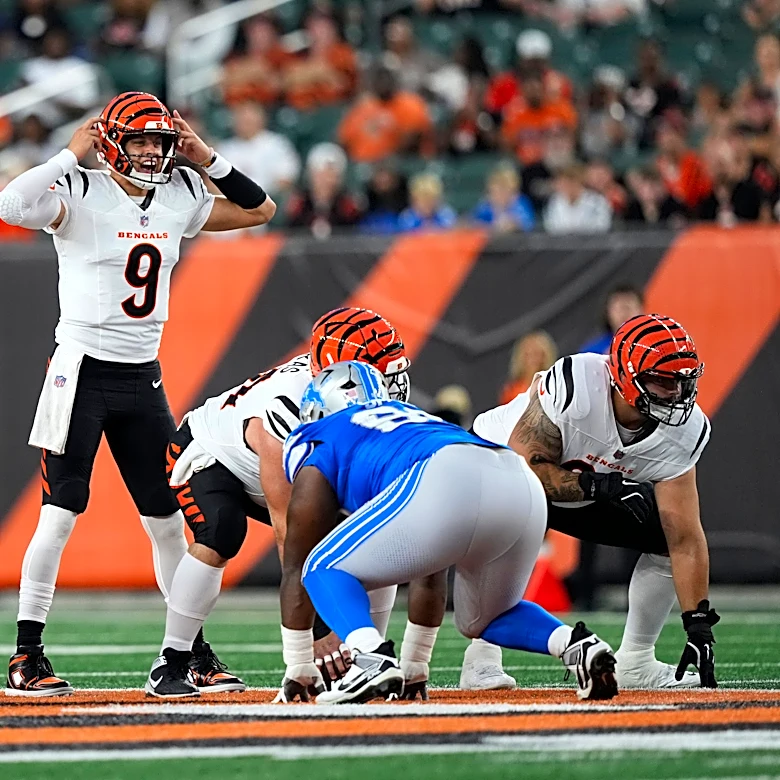 Joe Burrow starts and backup Joe Flacco throws a TD pass as Bengals beat Lions 16-14