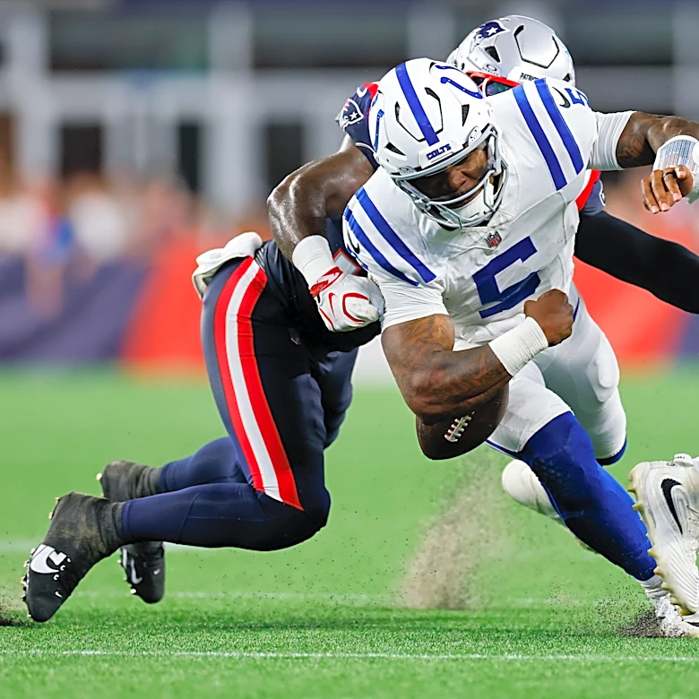Colts backup QB Anthony Richardson runs for a TD in 13-13 preseason tie with Patriots