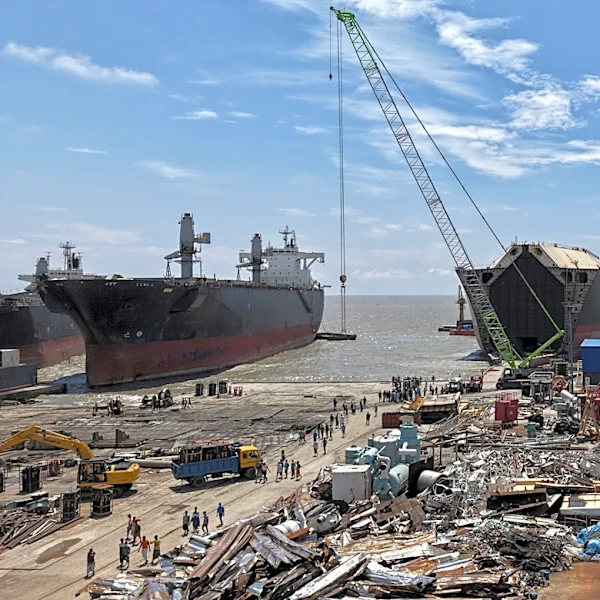 A toxic gas leak at a Bangladesh shipbreaking yard kills at least 8 workers