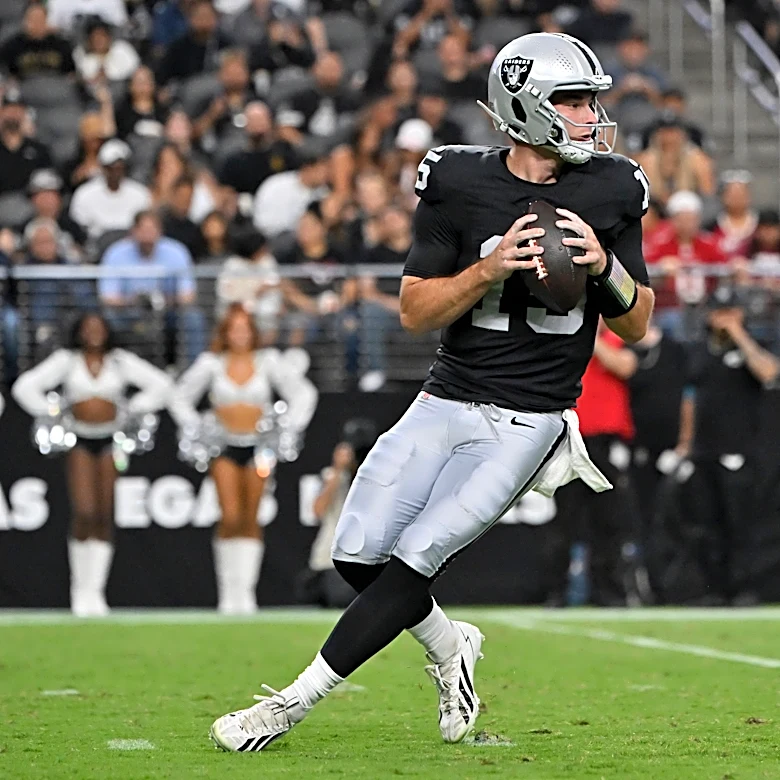 Fernando Mendoza dives into video study after Raiders' loss in preseason opener