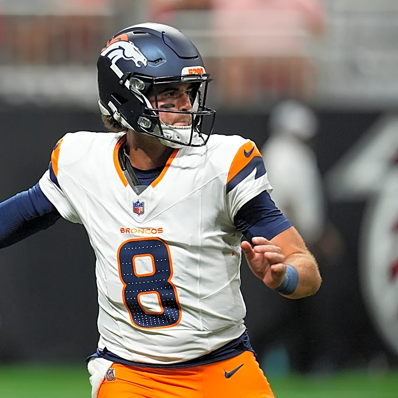 Barron returns pick 97 yards for a TD as Stidham leads Broncos to runaway 27-7 win over Falcons