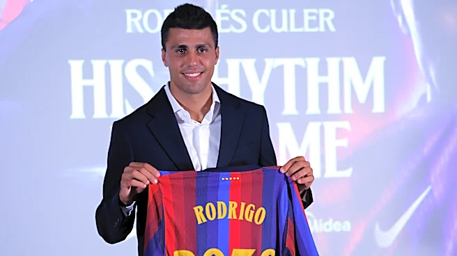 Rodri arrives hailing Barcelona's soccer values after a 'tough decision' to leave Man City