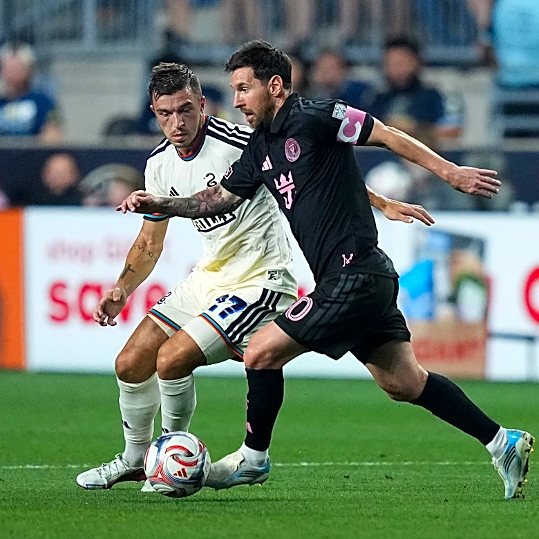Messi has a goal and assist as Inter Miami plays the Union to a 2-2 draw