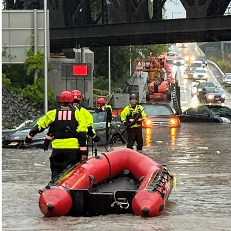 Storms and possible tornadoes pummel the Northeast US, flooding roads and damaging beaches