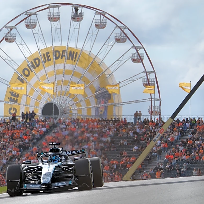 Russell jokes that getting engaged helped him speed to pole as F1 returns at the Dutch GP