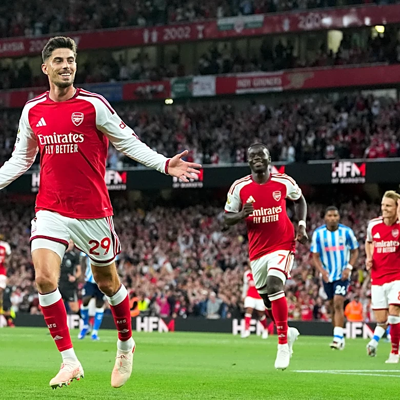 Tzolis shines as Arsenal opens Premier League season by sweeping aside promoted Coventry