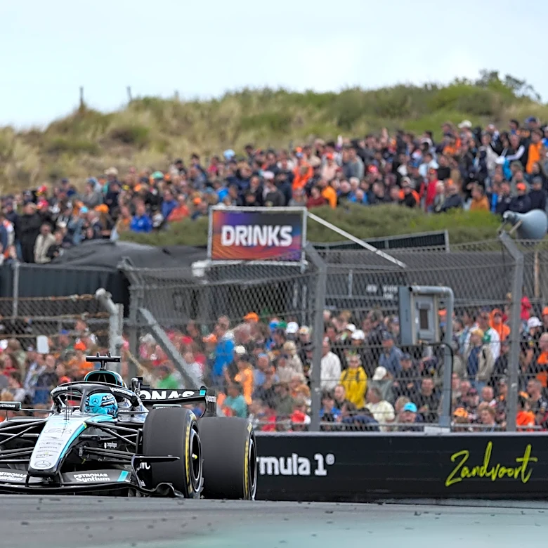 George Russell cruises to sprint race win at F1's Dutch Grand Prix