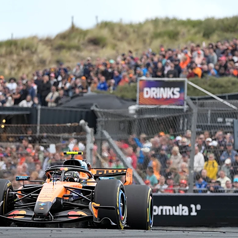 Lando Norris on pole for Dutch Grand Prix as Russell cruises to sprint win