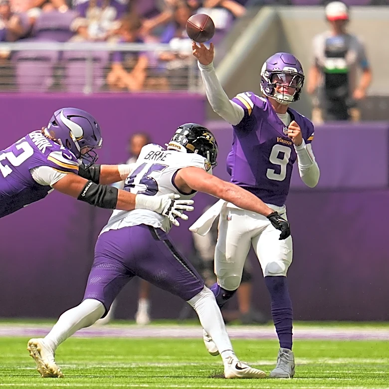 J.J. McCarthy's misfires at QB stand out for the Vikings in a 13-3 preseason loss to the Ravens
