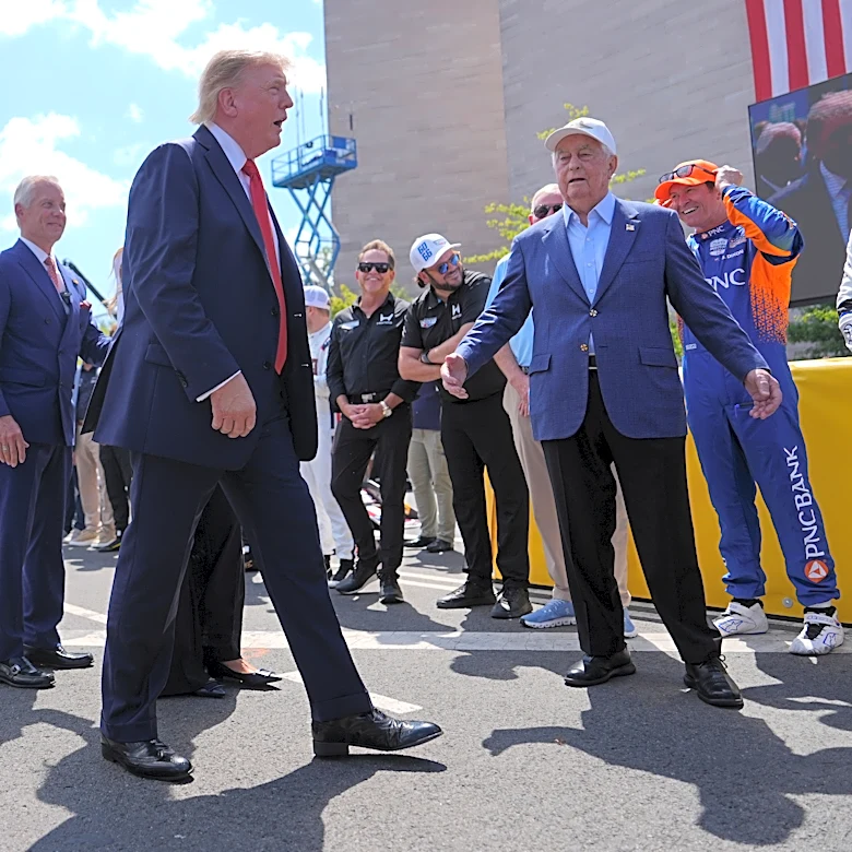 Trump leads the IndyCar prerace in the Beast before cars zoom through Washington's streets
