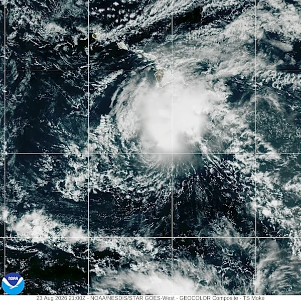 Tropical Storm Moke set to dump more heavy rain on hurricane-stricken Hawaii