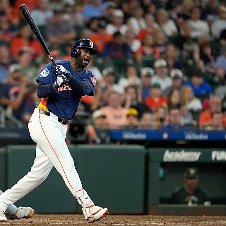 Yordan Alvarez's Triple Crown bid will have to survive a major challenge from the AL East