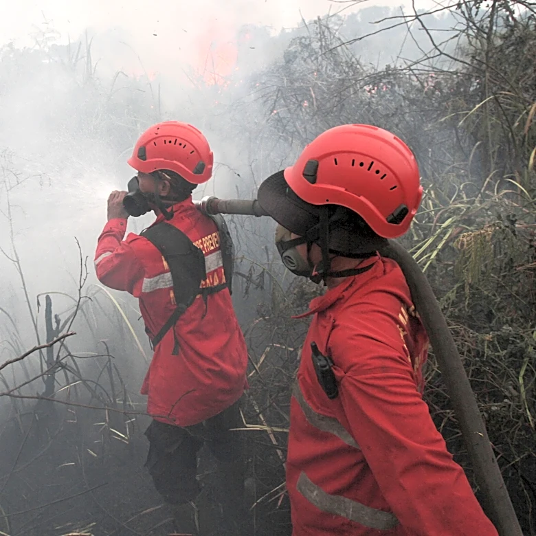 Muslims gather for rain prayers in Indonesia's wildfire-hit South Sumatra