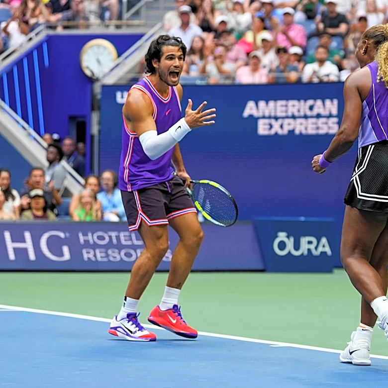 Serena Williams and Carlos Alcaraz win their mixed doubles debut at the U.S. Open