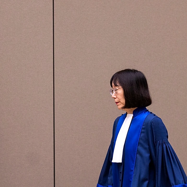 Sanctioned international court president says she asked Japan to help de-escalate tensions with US
