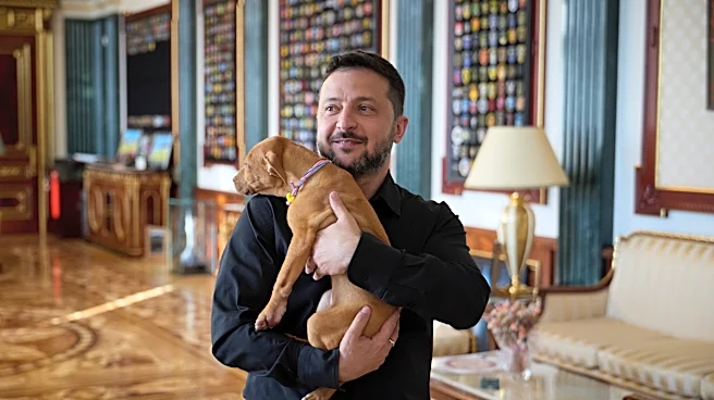 Ukraine's president coos over a puppy, starting a new volley in his war of visuals against Russia