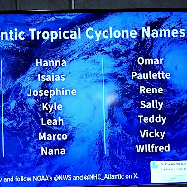 Tropical Storm Dolly forms in the Atlantic Ocean far from land