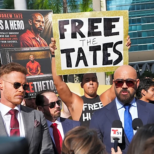Shackled Tate brothers take stand in court asking to be released from jail during extradition fight