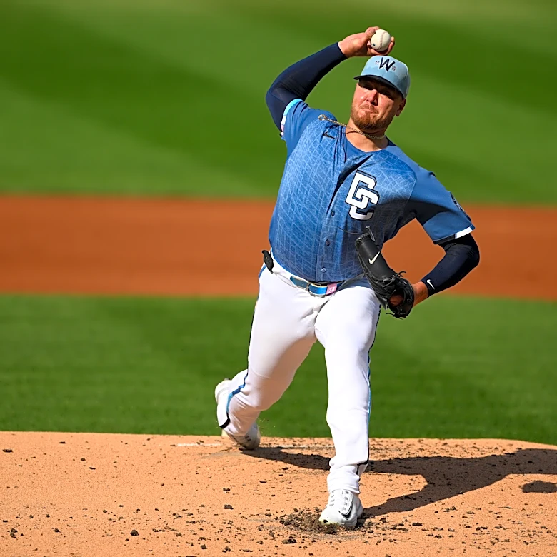 Nationals' Cavalli exits game vs. Miami in 4th inning after getting hit in leg by a grounder