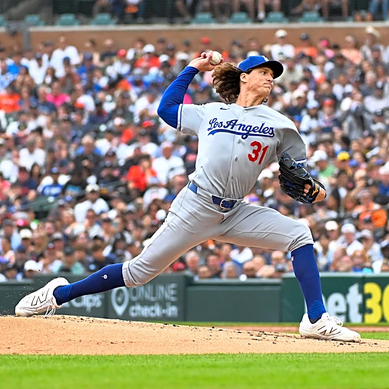 Glasnow goes 7 innings to lead Dodgers to 6-1 win over Tigers
