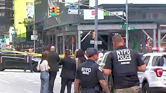 A woman stabs 2 people and is shot by police in Times Square