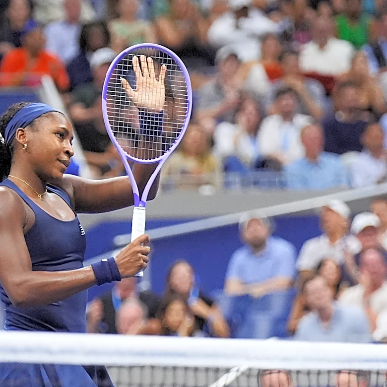 Coco Gauff opens her quest for a second US Open title with a win over Sonmez