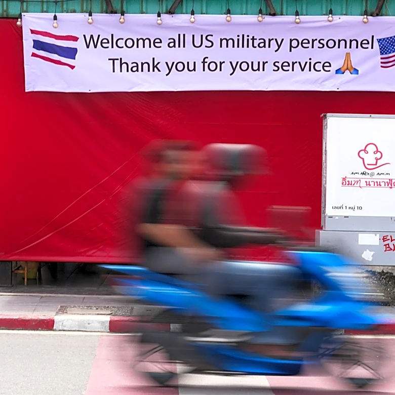 The USS Abraham Lincoln arrives in Thailand following its Middle East deployment