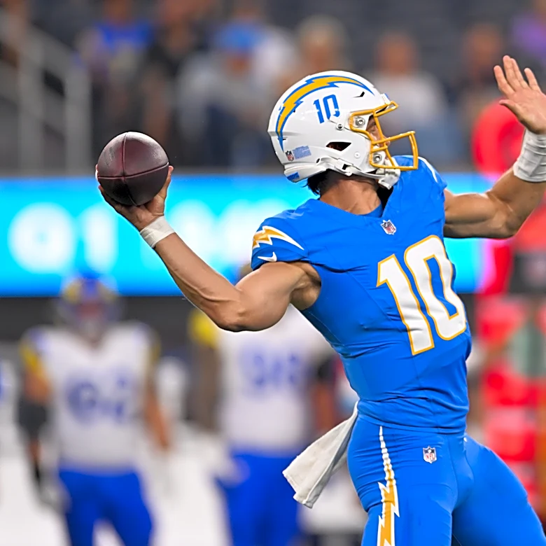 Chargers must overcome another early blow to O-line in pursuit of 1st playoff win under Jim Harbaugh