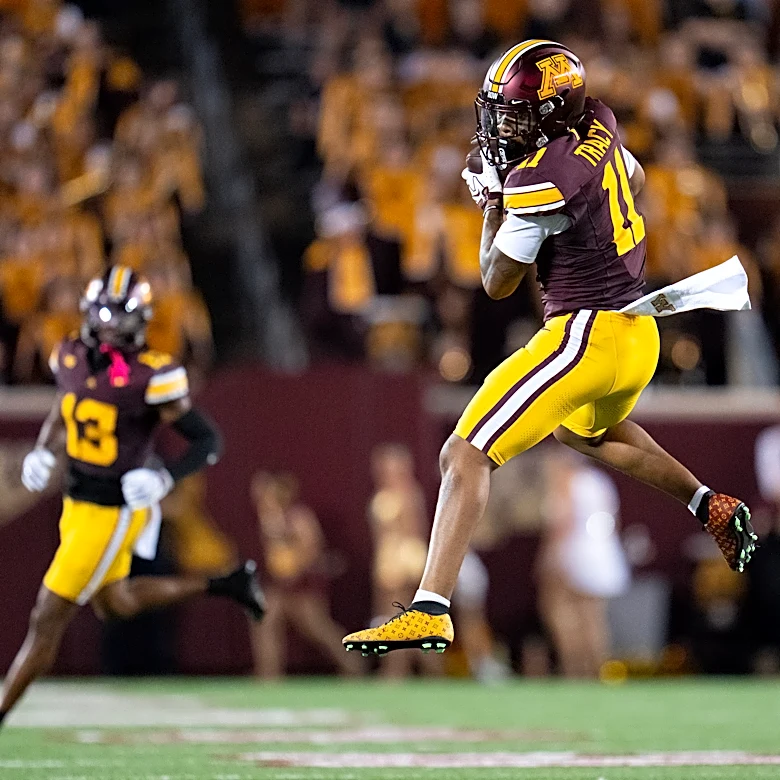 Javon Tracy sets the Minnesota program record with two punt return touchdowns against E. Illinois