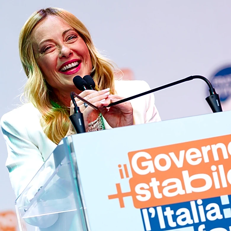 Meloni celebrates her Italian government's longevity during party rally in Bari