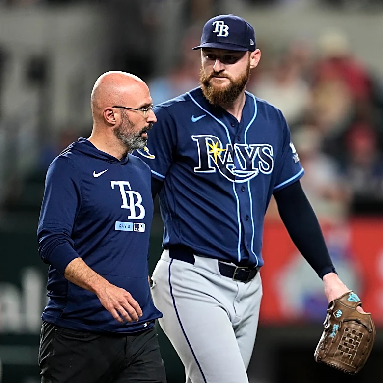 Dehydrated MLB saves leader Bryan Baker leaves in 9th as Rays win anyway and he says he's OK