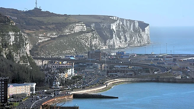 Masked men block traffic to UK's port of Dover in apparent anti-immigrant protest