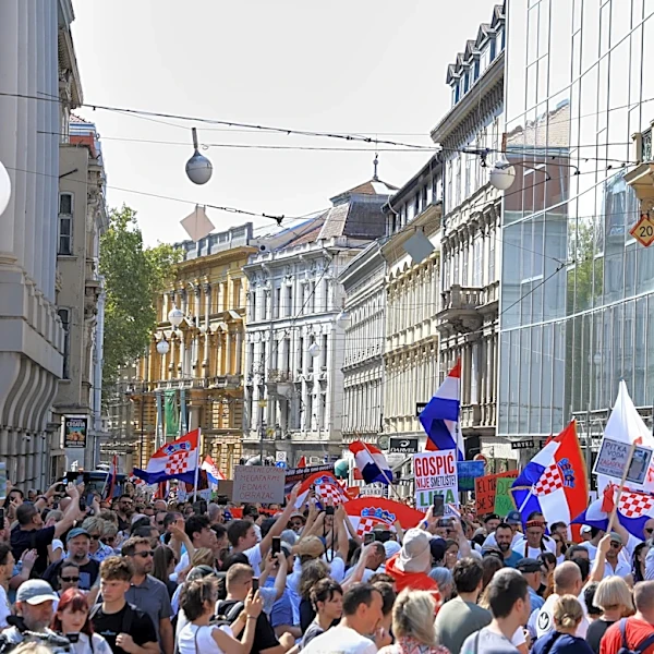 Thousands rally in Croatia demanding urgent cleanup of toxic waste from a town