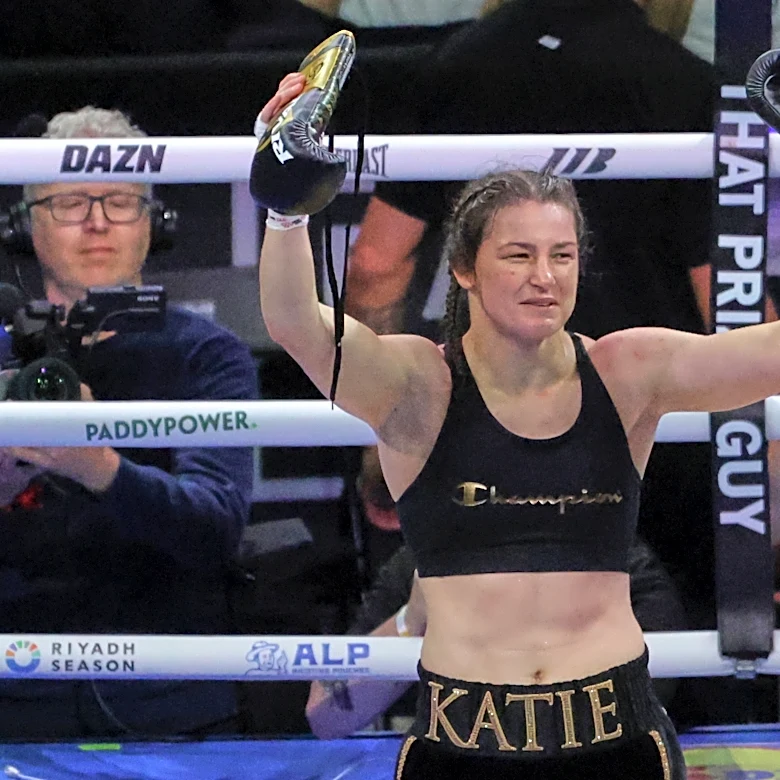 Women's boxing trailblazer Katie Taylor wins farewell fight in front of 80,000 at Croke Park