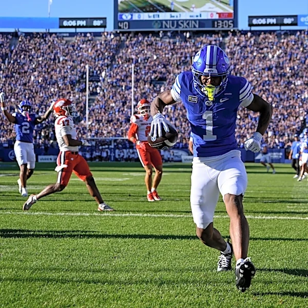 No. 14 BYU forces 4 turnovers in 63-7 rout of Utah Tech