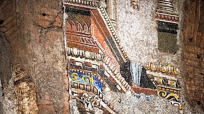 Ancient Roman fresco and mosaic featuring maritime city unveiled at newly restored Baths of Trajan