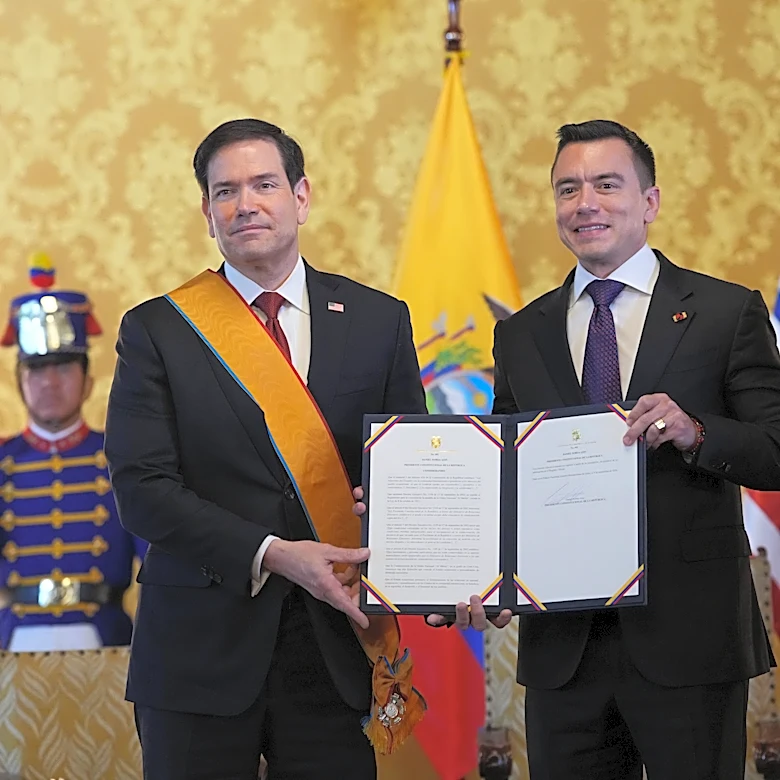 Rubio hails Ecuador as an 'aggressive' partner in the US counterdrug push