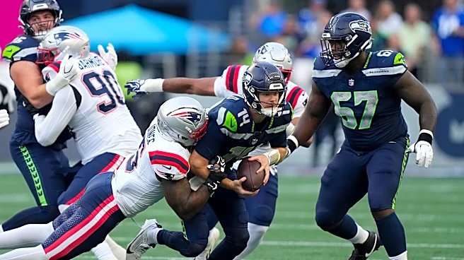 Sam Darnold suffers hip injury on Seahawks' opening drive. Fracture ruled out but more tests needed