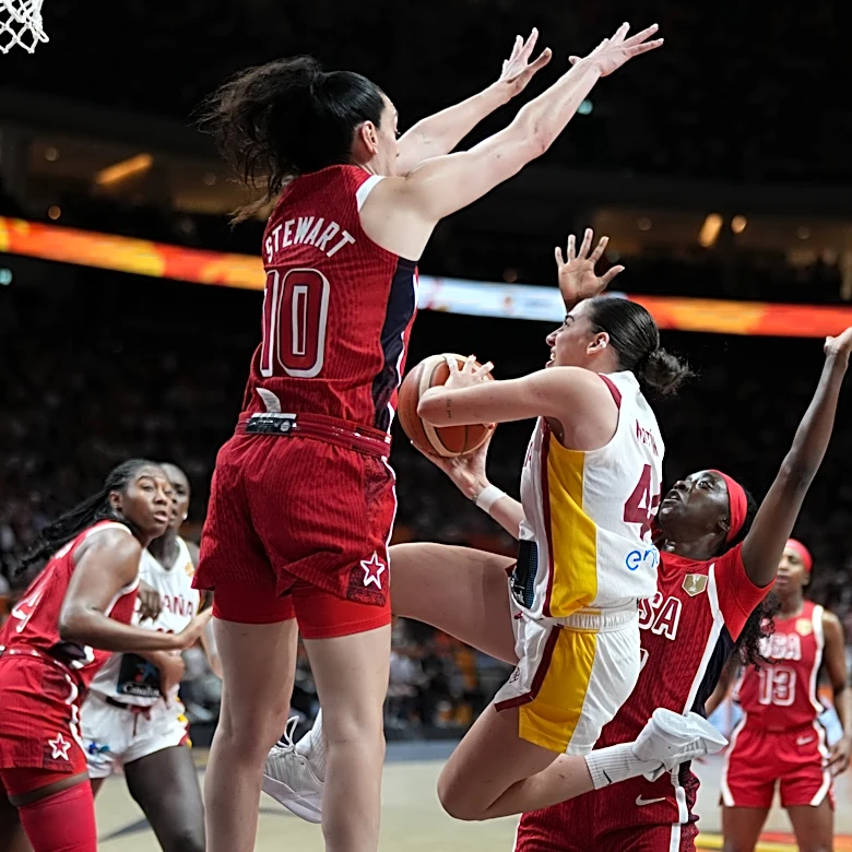 U.S. women top Spain 76-66 to reach the FIBA World Cup final against France
